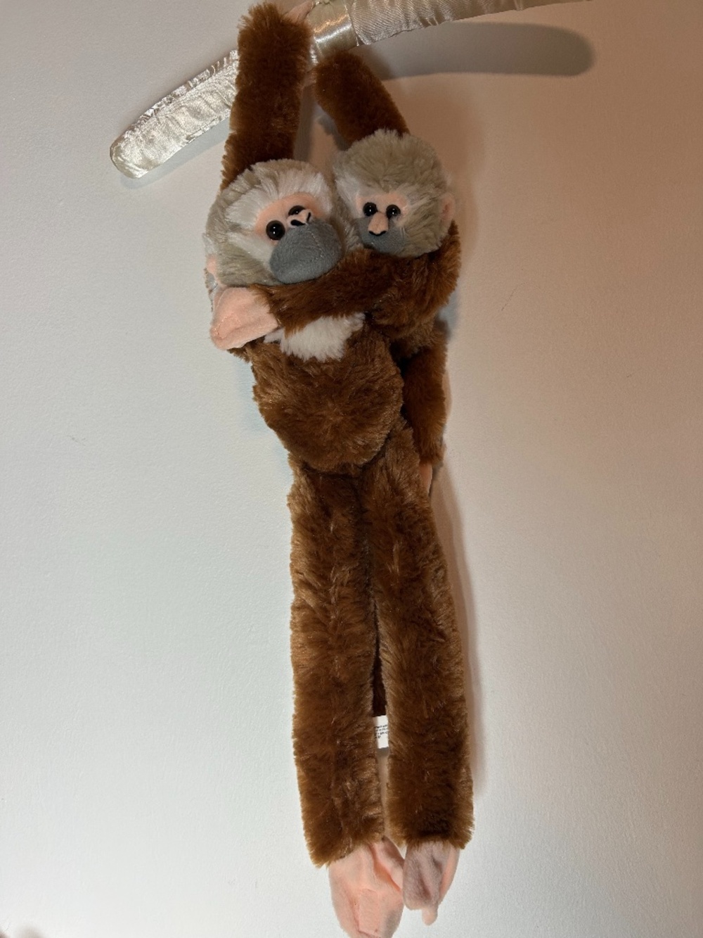Wild Republik Hanging Monkey Orangutan w/Baby Plush Stuff Animal Toy Long Limbs